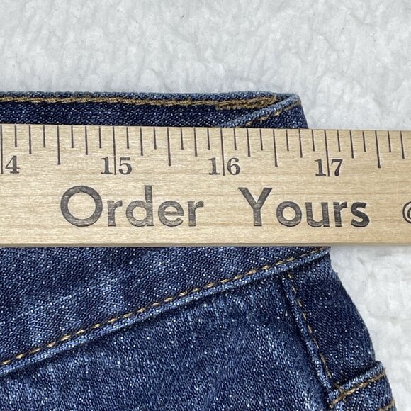 LRL Lauren Jean Co Womens Size 12 Classic Mid Calf High Rise Blue Jeans 33x21 - Picture 5 of 12